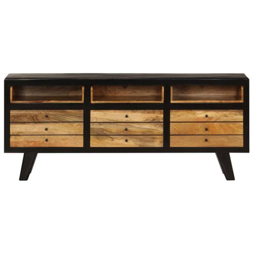 Meuble TV Bois De Manguier Massif 120x30x50 Cm