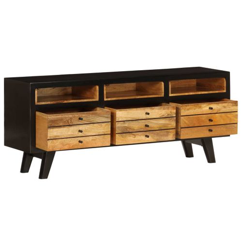 Meuble TV Bois De Manguier Massif 120x30x50 Cm
