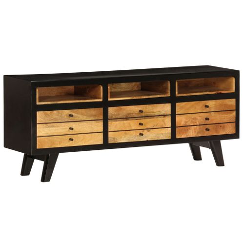 Meuble TV Bois De Manguier Massif 120x30x50 Cm