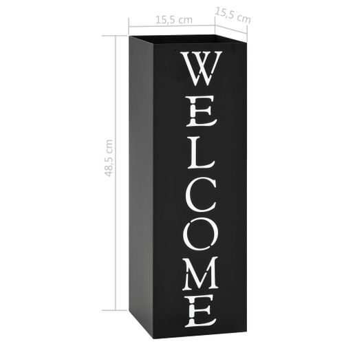 Porte-parapluie Welcome Acier Noir