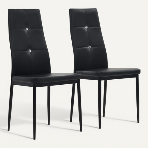 Chaises À Manger Lot De 2 Noir Simili