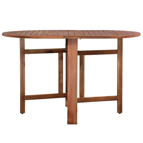 Vidaxl Table De Jardin 120x70x74 Cm Bois D'acacia Massif Ovale Meuble Dîner Terrasse Extérieur