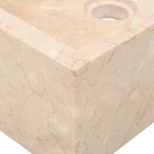 Lavabo En Marbre Brillant Crème 45x30x12 Cm Lavabo De Coiffeuse