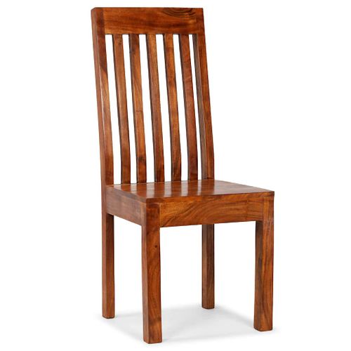 Chaises De Salle À Manger 6 Pièces En Bois D'acacia Massif, Faites À La Main, Design Moderne Durable