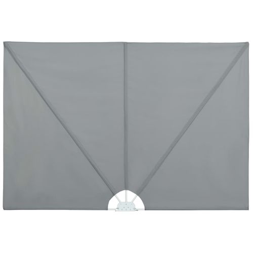 Auvent Latéral Pliable De Terrasse Gris 400 X 200 Cm