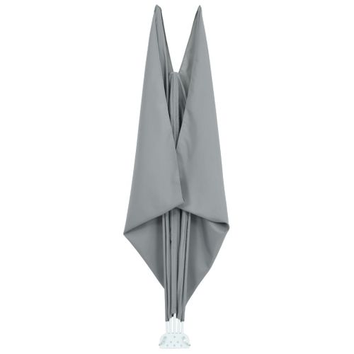 Auvent Latéral Pliable De Terrasse Gris 400 X 200 Cm