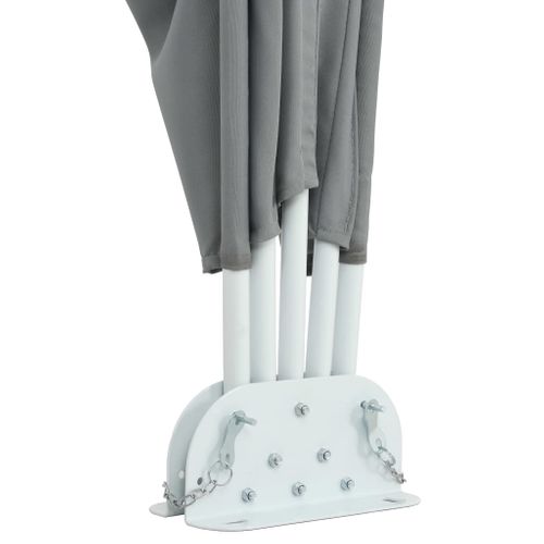 Auvent Latéral Pliable De Terrasse Gris 400 X 200 Cm