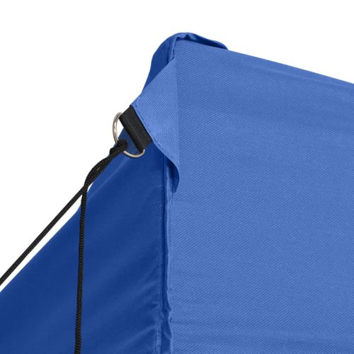 Tente De Réception Avec 3 Parois Et Toit Pliable 3x4,5 M Bleu Chapiteau Belvédère Tonnelle