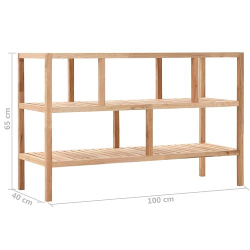 étagère De Salle De Bain Bois De Noyer Massif 100x40x65 Cm