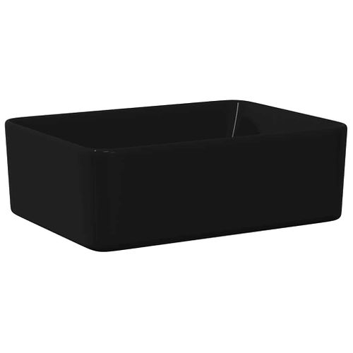 Lavabo 40x30x13 cm Céramique Noir Pose Dessus Plan