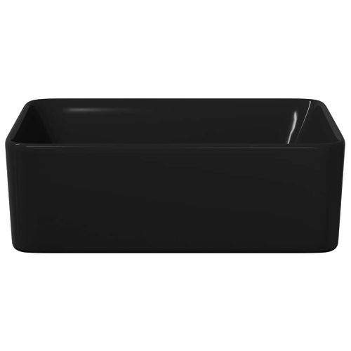 Lavabo 40x30x13 cm Céramique Noir Pose Dessus Plan