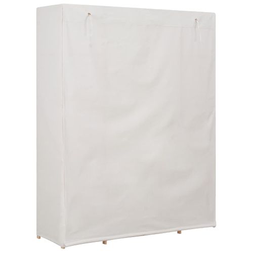 Garde-robe Blanc 135 X 40 X 170 Cm Tissu