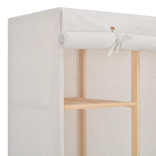 Garde-robe Blanc 135 X 40 X 170 Cm Tissu