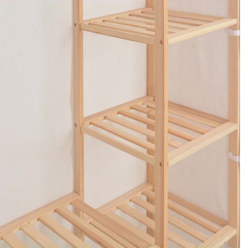 Garde-robe Blanc 135 X 40 X 170 Cm Tissu