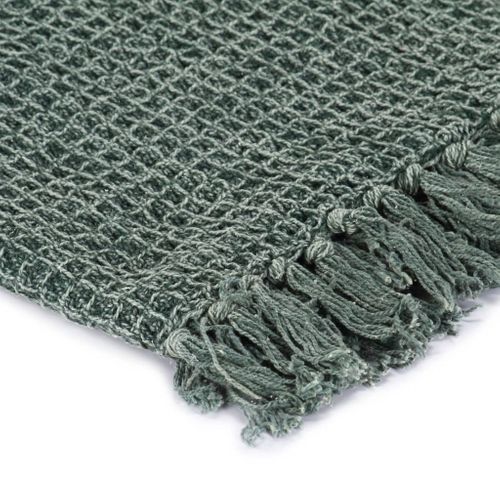 Couverture Coton 160 X 210 Cm Vert Foncé