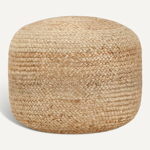 Pouf Fait à La Main 45 X 30 Cm Jute