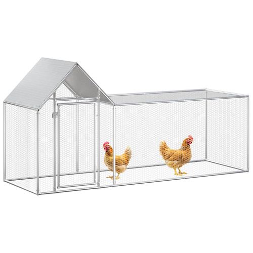 Poulailler 3 X 1 X 1,5 M Acier Galvanisé
