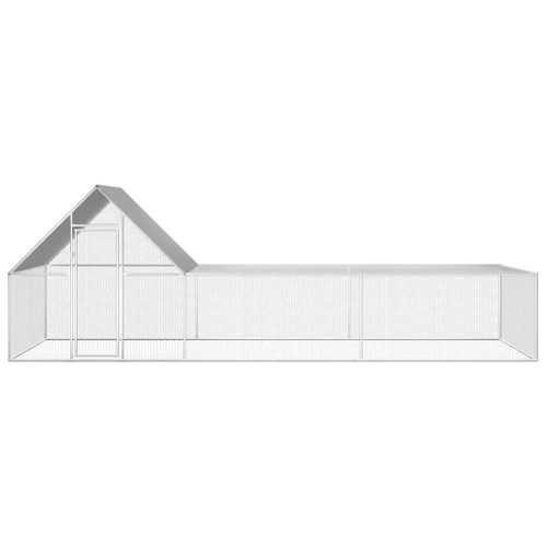 Poulailler 6 X 2 X 2 M Acier Galvanisé