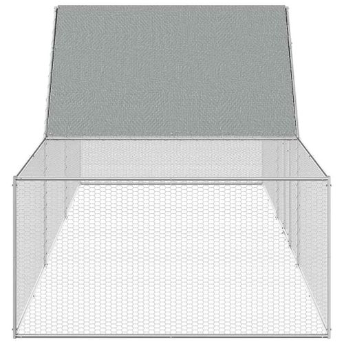 Poulailler 6 X 2 X 2 M Acier Galvanisé