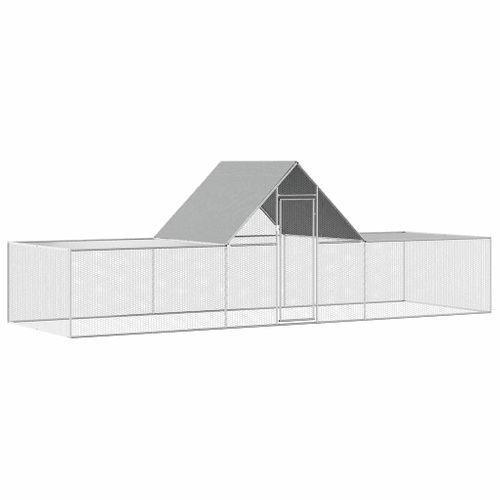 Poulailler 6 X 2 X 2 M Acier Galvanisé