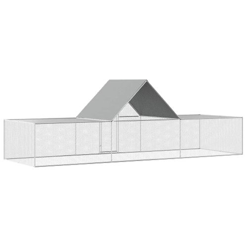 Poulailler 6 X 2 X 2 M Acier Galvanisé