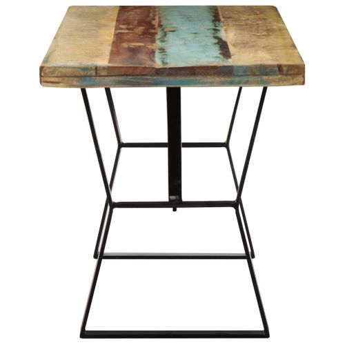 Table De Salle À Manger 120x60x76cm Bois De Récupération Massif