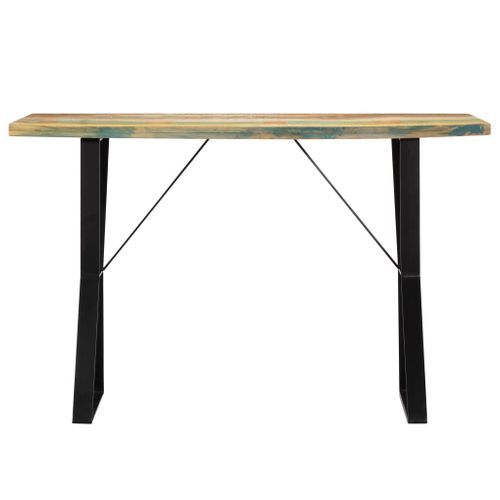 Table De Salle À Manger 120x60x76cm Bois De Récupération Massif