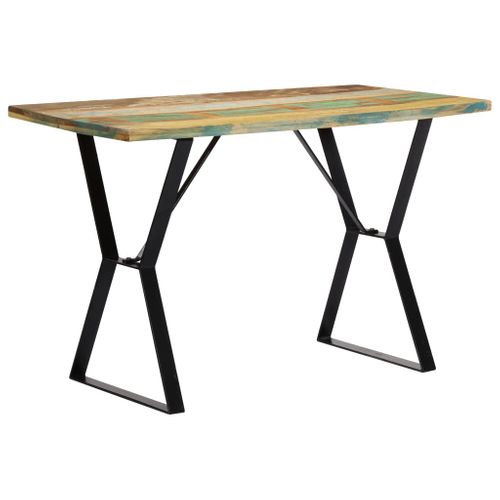 Table De Salle À Manger 120x60x76cm Bois De Récupération Massif