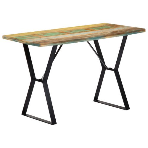 Table De Salle À Manger 120x60x76cm Bois De Récupération Massif