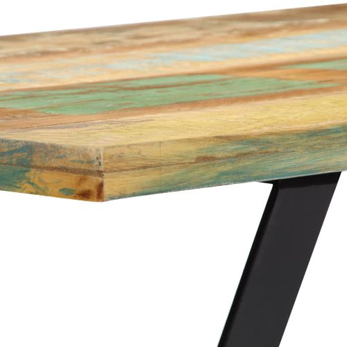Table De Salle À Manger 120x60x76cm Bois De Récupération Massif
