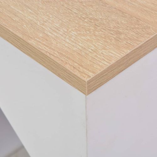 Table De Bar Avec Armoire Blanc 115x59x200 Cm