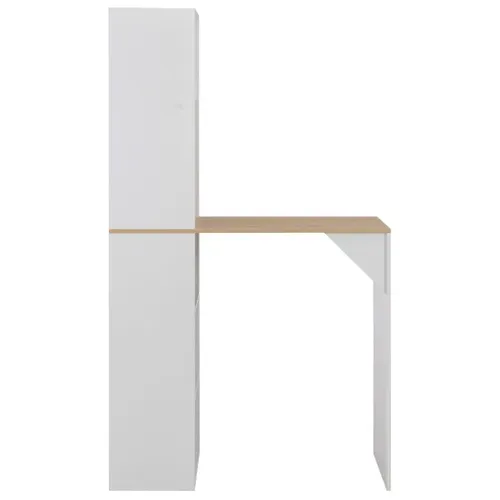 Table De Bar Avec Armoire Blanc 115x59x200 Cm