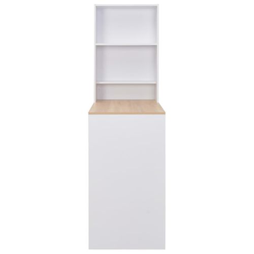 Table De Bar Avec Armoire Blanc 115x59x200 Cm