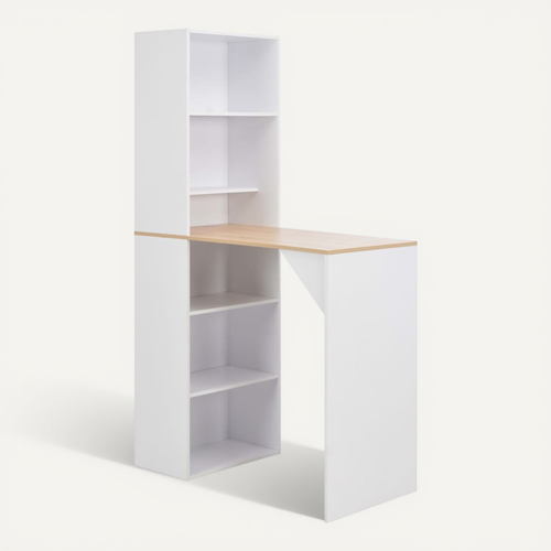Table De Bar Avec Armoire Blanc 115x59x200 Cm