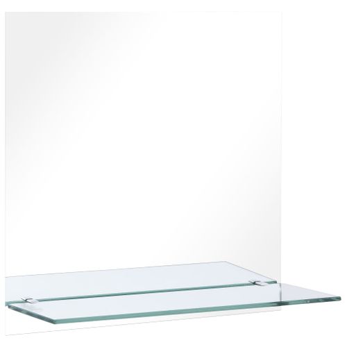 Miroir Mural Avec étagère 60x60 Cm Verre Trempé