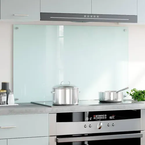 Dosseret De Cuisine Couleur Lait 100x60 Cm Verre Trempé