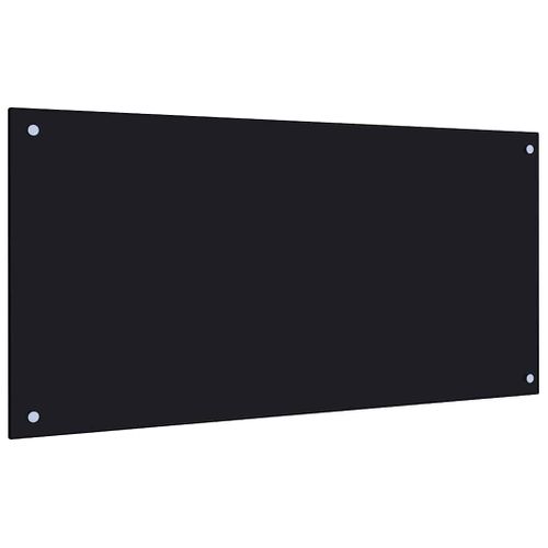 Dosseret De Cuisine Noir 100x50 Cm Verre Trempé