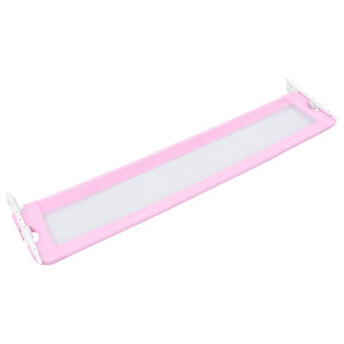Barrière De Sécurité De Lit D'enfant Rose 180x42 Cm Polyester