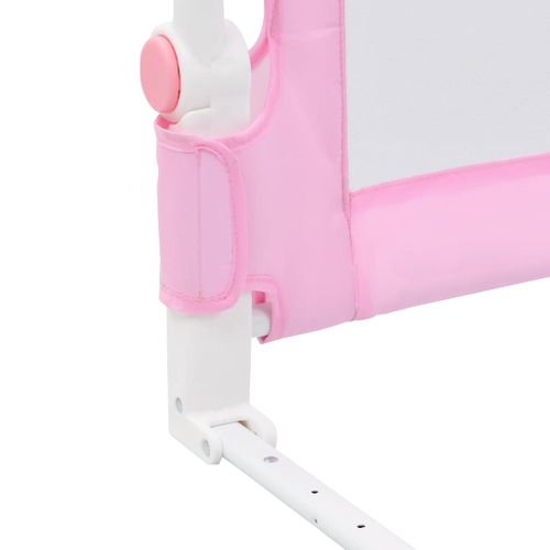 Barrière De Sécurité De Lit D'enfant Rose 180x42 Cm Polyester