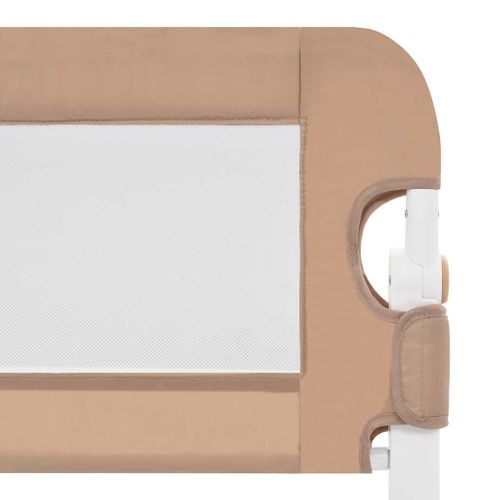 Barrière De Sécurité Pour Tout-petit Pliante Avec Maille Respirante Taupe 180x42 Cm Polyester