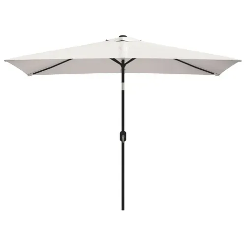 Parasol D'extérieur Rectangulaire Inclinable - 300x200 Cm - Blanc