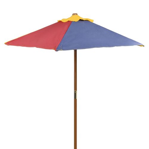 Table Et Bancs Avec Parasol Pour Enfants - 75x85x52 Cm - Multicolore