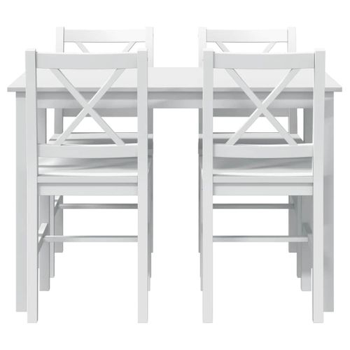 Ensemble De Salle À Manger 5 Pièces Blanc