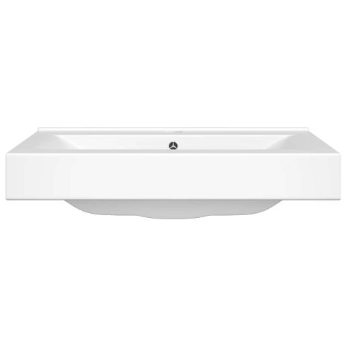 Vasque à Poser En Céramique Rectangulaire Blanche 60 X 46 Cm