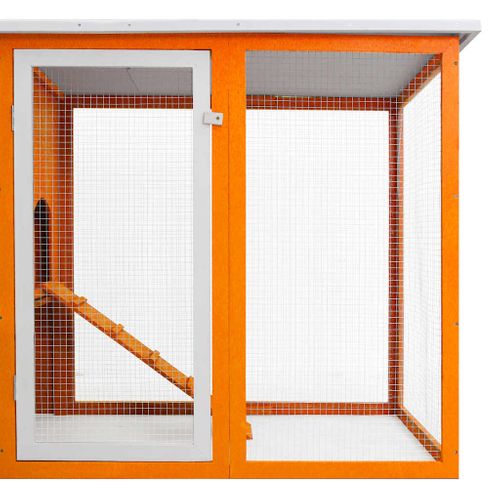 Cage à Poules Extérieure En Bois Poulailler Toit Imperméable Cage à Oeufs 170x80x120 Cm