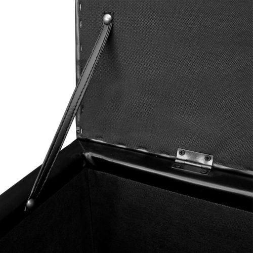 Banc Long De Rangement Bois Noir