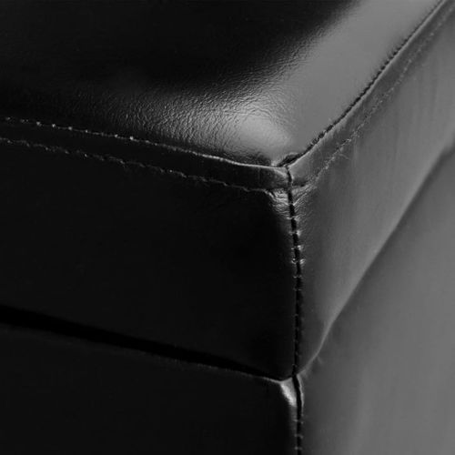 Banc Long De Rangement Bois Noir