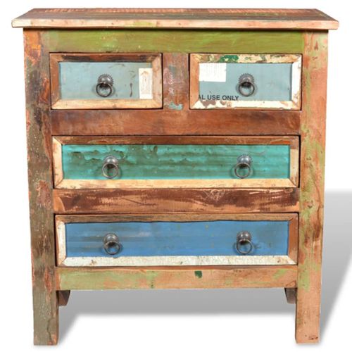 Armoire Avec 4 Tiroirs Bois Massif De Récupération