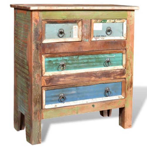 Armoire Avec 4 Tiroirs Bois Massif De Récupération