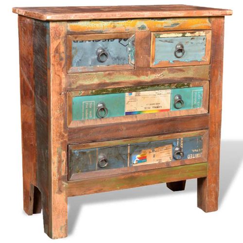 Armoire Avec 4 Tiroirs Bois Massif De Récupération